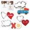 Hearts Truck XO Cookie Cutters 4 Pc Set HS0471- CookieCutter.Com - USA Tin Plated Steel